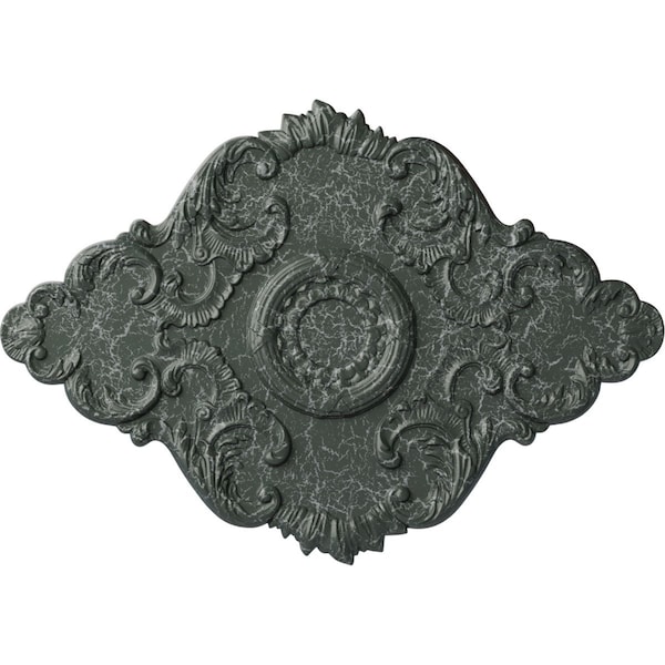 Ekena Millwork Piedmont Ceiling Medallion, Hand-Painted Athenian Green Crackle, 37"W x 26"H x 1 3/8"P CM37X26PEAGC - main